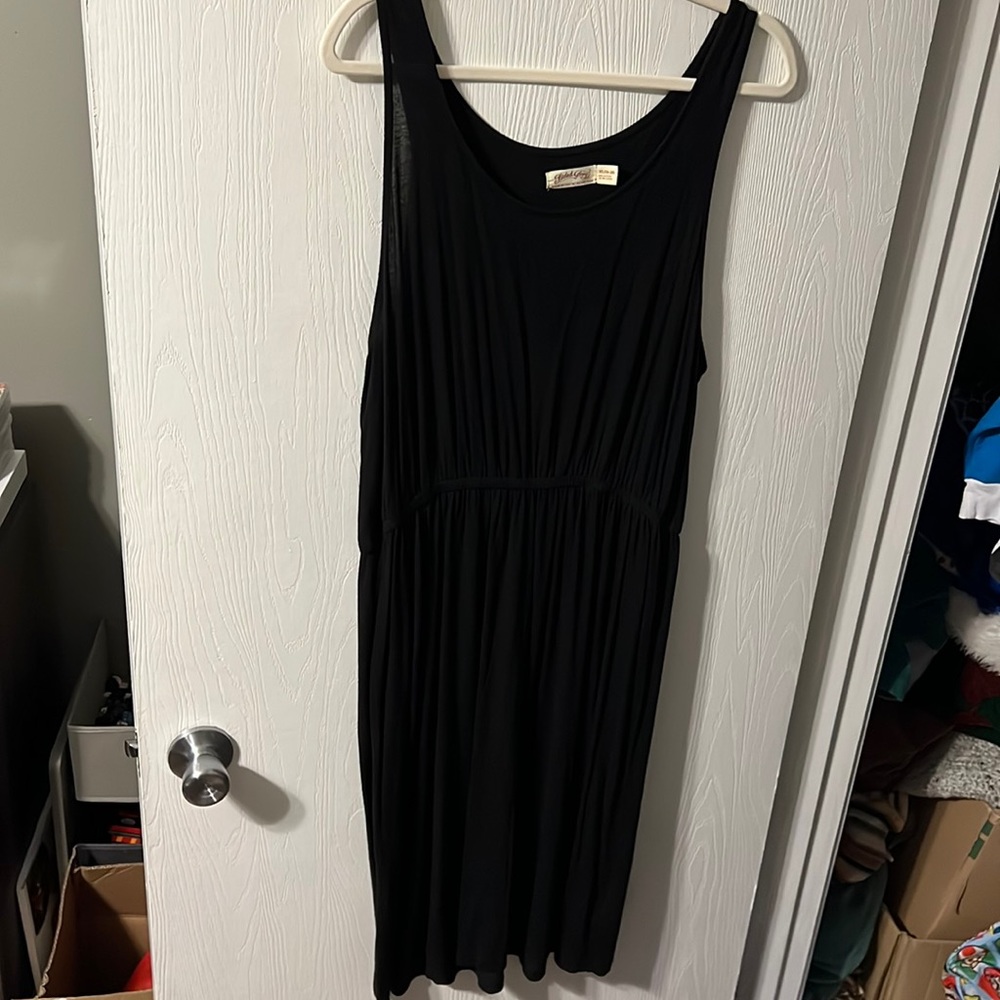 Basic black dress with elastic waist band